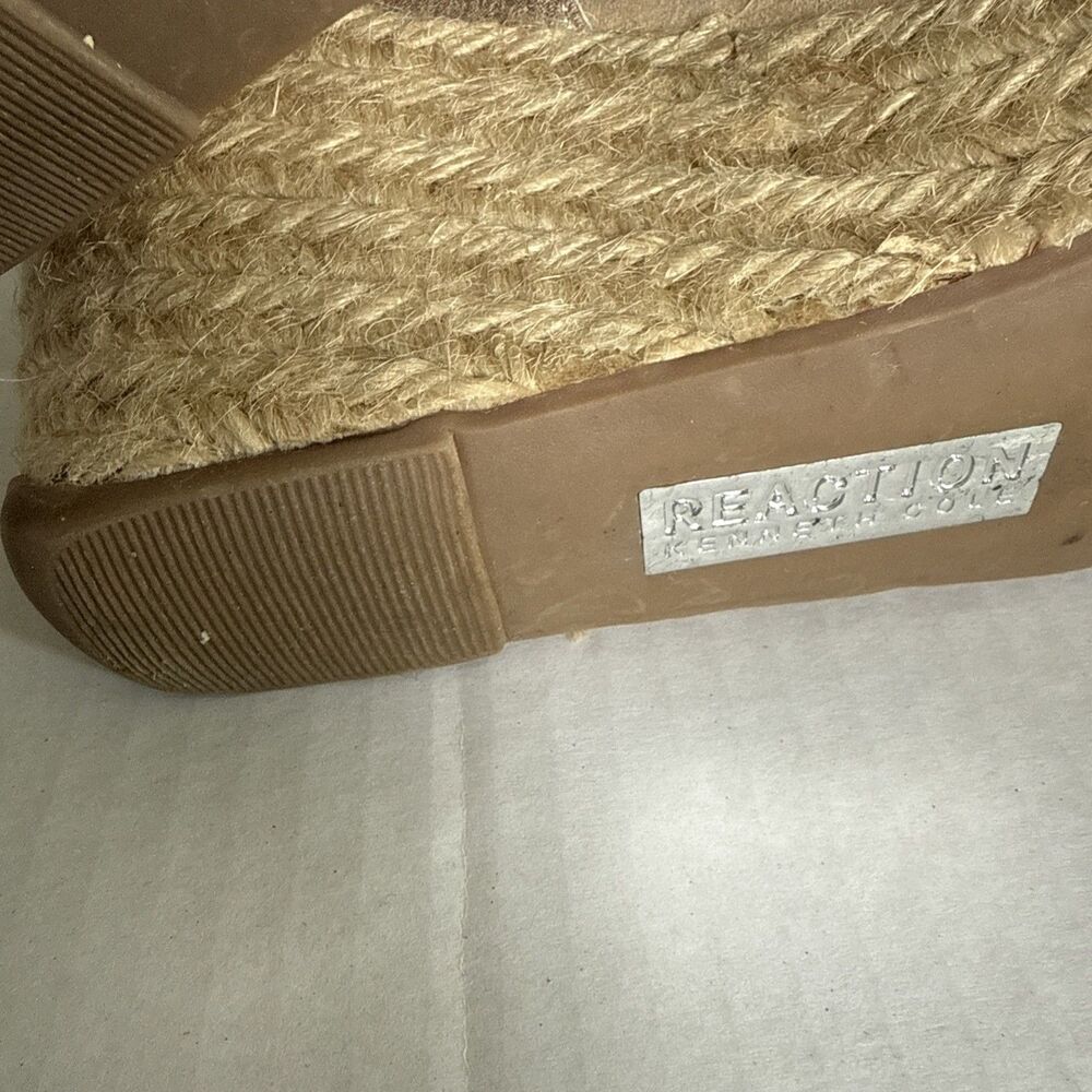 Kenneth Cole Reaction Women's Card Wedge Espadrille Sandals Size 8 Metallic Gold - Picture 8 of 10